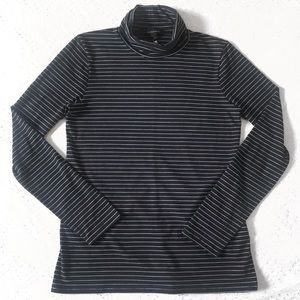 Banana Republic Navy Striped Turtleneck // Medium